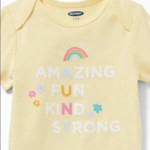 NWT Old Navy AUNT yellow rainbow one piece 18-24 month